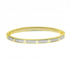 Браслет из лимонного золота BERGER Бл070169 с фианитом Бл070169 фото