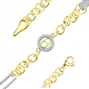 Браслет из лимонного золота BERGER Бл070221 с фианитом Бл070221 фото