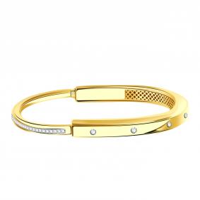 Браслет из лимонного золота BERGER Бл070288 с фианитом Бл070288 фото