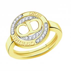 Кольцо из лимонного золота BERGER Бл110103 с фианитом Бл110103 фото