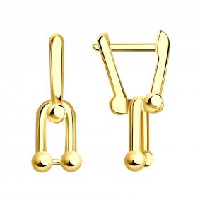 Серьги-трансформеры из лимонного золота BERGER Бл120191 Бл120191 фото