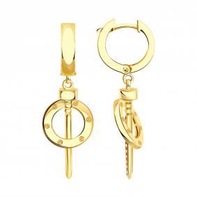 Серьги из лимонного золота BERGER Бл120287 Бл120287 фото