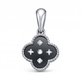 Серебряная подвеска BERGER Бс030526 с ониксом Бс030526 фото