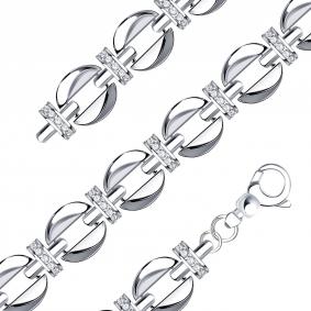 Серебряный браслет BERGER Бс070162 с фианитом Бс070162 фото