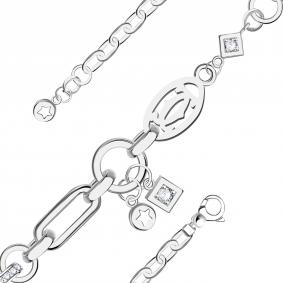 Серебряный браслет BERGER Бс070243-1 с фианитом Бс070243-1 фото