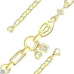 Браслет из лимонного серебра BERGER Бс070243л с фианитом Бс070243л фото