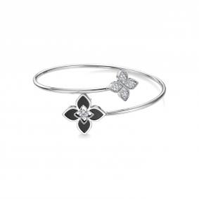 Серебряный браслет BERGER Бс070298 с фианитом и ониксом Бс070298 фото