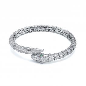 Серебряный браслет Символ года Змея BERGER с фианитом Бс070440 Бс070440 фото