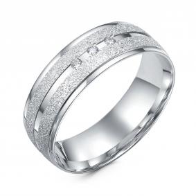 Серебряное обручальное кольцо 7 мм BERGER с фианитом Бс090035/1 Бс090035/1 фото