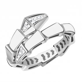 Серебряное кольцо Символ года Змея BERGER с фианитом Бс110287 Бс110287 фото