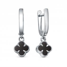 Серебряные серьги BERGER Бс120420-1 с ониксом Бс120420-1 фото