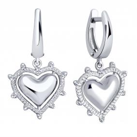 Серебряные серьги BERGER Бс120695 с фианитом Бс120695 фото