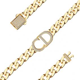 Золотой браслет Александра Бф008ск с фианитом Бф008ск фото