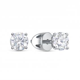 Серьги из белого золота RoseGrace ВБр-5-5806-103-2Б с бриллиантом выращенным ВБр-5-5806-103-2Б фото