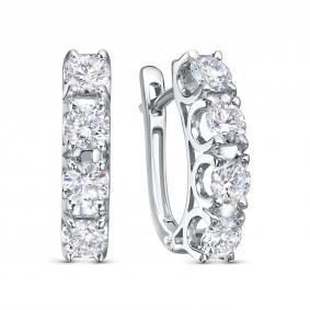 Серьги из белого золота RoseGrace ВБр-5-7606-103-2Б с бриллиантом выращенным ВБр-5-7606-103-2Б фото