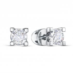 Серьги из белого золота RoseGrace ВБр-5-7913-103-2Б с бриллиантом выращенным ВБр-5-7913-103-2Б фото