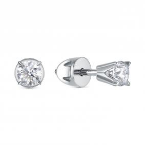 Серьги из белого золота RoseGrace ВБр-5-7919-103-2Б с бриллиантом выращенным ВБр-5-7919-103-2Б фото