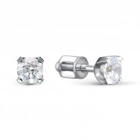 Серьги из белого золота RoseGrace ВБр-5-7922-103-2Б с бриллиантом выращенным ВБр-5-7922-103-2Б фото