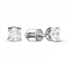 Серьги из белого золота RoseGrace ВБр-5-7923-103-2Б с бриллиантом выращенным ВБр-5-7923-103-2Б фото