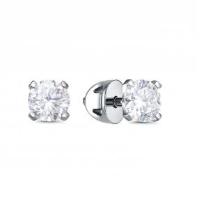 Серьги из белого золота RoseGrace ВБр-5-9029-103-2Б с алмазом огранённым синт ВБр-5-9029-103-2Б фото