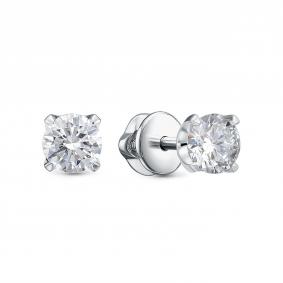 Серьги из белого золота RoseGrace ВБр-5-9035-103-2Б с бриллиантом выращенным ВБр-5-9035-103-2Б фото