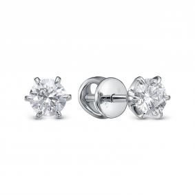 Серьги из белого золота RoseGrace ВБр-5-9114-103-2Б с бриллиантом выращенным ВБр-5-9114-103-2Б фото