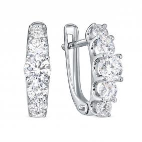 Серьги из белого золота RoseGrace ВБр-5-9424-103-2Б с бриллиантом выращенным ВБр-5-9424-103-2Б фото