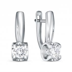 Серьги из белого золота RoseGrace ВБр-5-9449-103-2Б с бриллиантом выращенным ВБр-5-9449-103-2Б фото