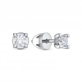 Серьги из белого золота RoseGrace ВБр-5-9505-103-2Б с бриллиантом выращенным ВБр-5-9505-103-2Б фото