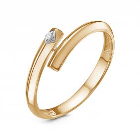 Золотое кольцо GRIGORIEV Г01-01-0445 с бриллиантом Г01-01-0445 фото