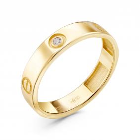 Кольцо из лимонного золота GRIGORIEV Г01-03-0561-11-00 с бриллиантом Г01-03-0561-11-00 фото
