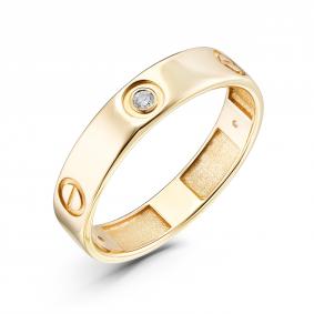Кольцо из лимонного золота GRIGORIEV Г01-03-0562-11-00 с бриллиантом Г01-03-0562-11-00 фото