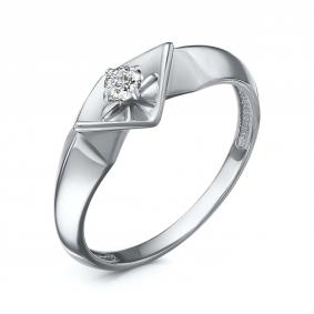 Серебряное кольцо GRIGORIEV Г01-10-0446 с фианитом Г01-10-0446 фото