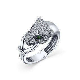 Серебряное кольцо GRIGORIEV Г01-10-0928-48-00 с фианитом Г01-10-0928-48-00 фото
