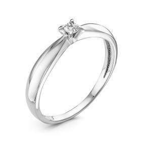 Серебряное кольцо GRIGORIEV Г01-10-5012(с) с бриллиантом Г01-10-5012(с) фото