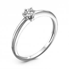 Серебряное кольцо GRIGORIEV Г01-10-5013(с) с бриллиантом Г01-10-5013(с) фото