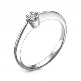 Серебряное кольцо GRIGORIEV Г01-10-5033(с) с бриллиантом Г01-10-5033(с) фото