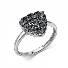 Серебряное кольцо GRIGORIEV Г01-10-51366-12-00 с чёрным бриллиантом Г01-10-51366-12-00 фото