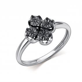 Серебряное кольцо GRIGORIEV Г01-10-51367-12-00 с чёрным бриллиантом Г01-10-51367-12-00 фото