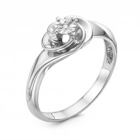 Серебряное кольцо GRIGORIEV Г01-10-5302(с) с бриллиантом Г01-10-5302(с) фото