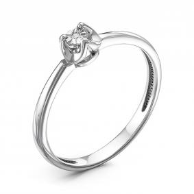 Серебряное кольцо GRIGORIEV Г01-10-5312(с) с бриллиантом Г01-10-5312(с) фото