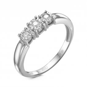 Серебряное кольцо GRIGORIEV Г01-10-5328(с) с бриллиантом Г01-10-5328(с) фото