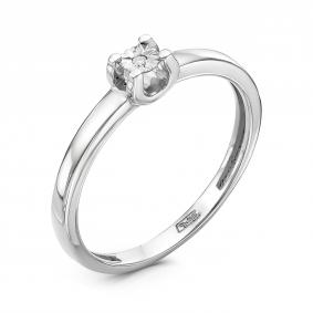 Серебряное кольцо GRIGORIEV Г01-10-5350(с) с бриллиантом Г01-10-5350(с) фото