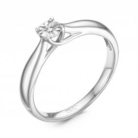 Серебряное кольцо GRIGORIEV Г01-10-5384(с) с бриллиантом Г01-10-5384(с) фото