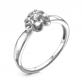 Серебряное кольцо GRIGORIEV Г01-10-5412(с) с бриллиантом Г01-10-5412(с) фото