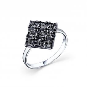 Серебряное кольцо GRIGORIEV Г01-10-5760-12-00 с чёрным бриллиантом Г01-10-5760-12-00 фото