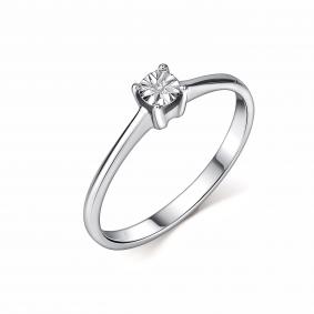 Серебряное кольцо GRIGORIEV Г01-10-5779-21-00 с бриллиантом Г01-10-5779-21-00 фото
