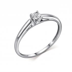 Серебряное кольцо GRIGORIEV Г01-10-5782-21-00-1 с бриллиантом Г01-10-5782-21-00-1 фото