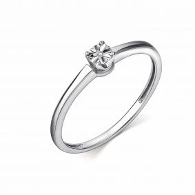 Серебряное кольцо GRIGORIEV Г01-10-5785-21-00-1 с бриллиантом Г01-10-5785-21-00-1 фото