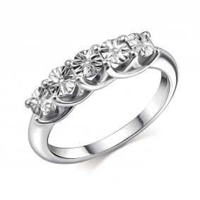 Серебряное кольцо GRIGORIEV Г01-10-5823-21-00-1 с бриллиантом Г01-10-5823-21-00-1 фото